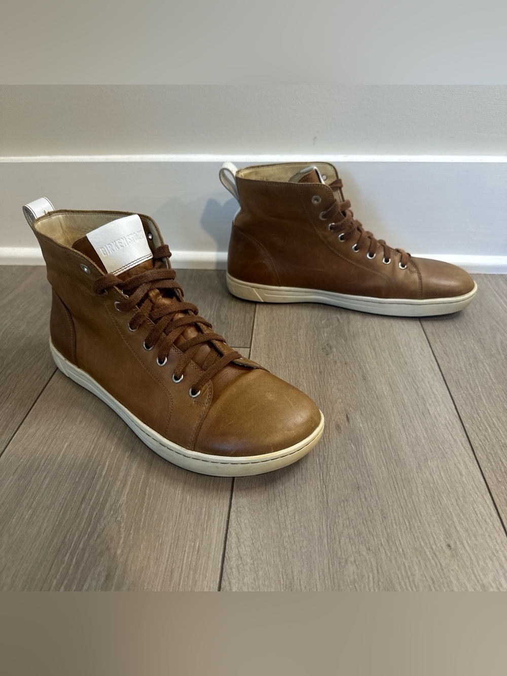 BIRKENSTOCK Size 43 Men’s 10 Brown Leather Bartlett Hi Top Shoes Boots Lace Up